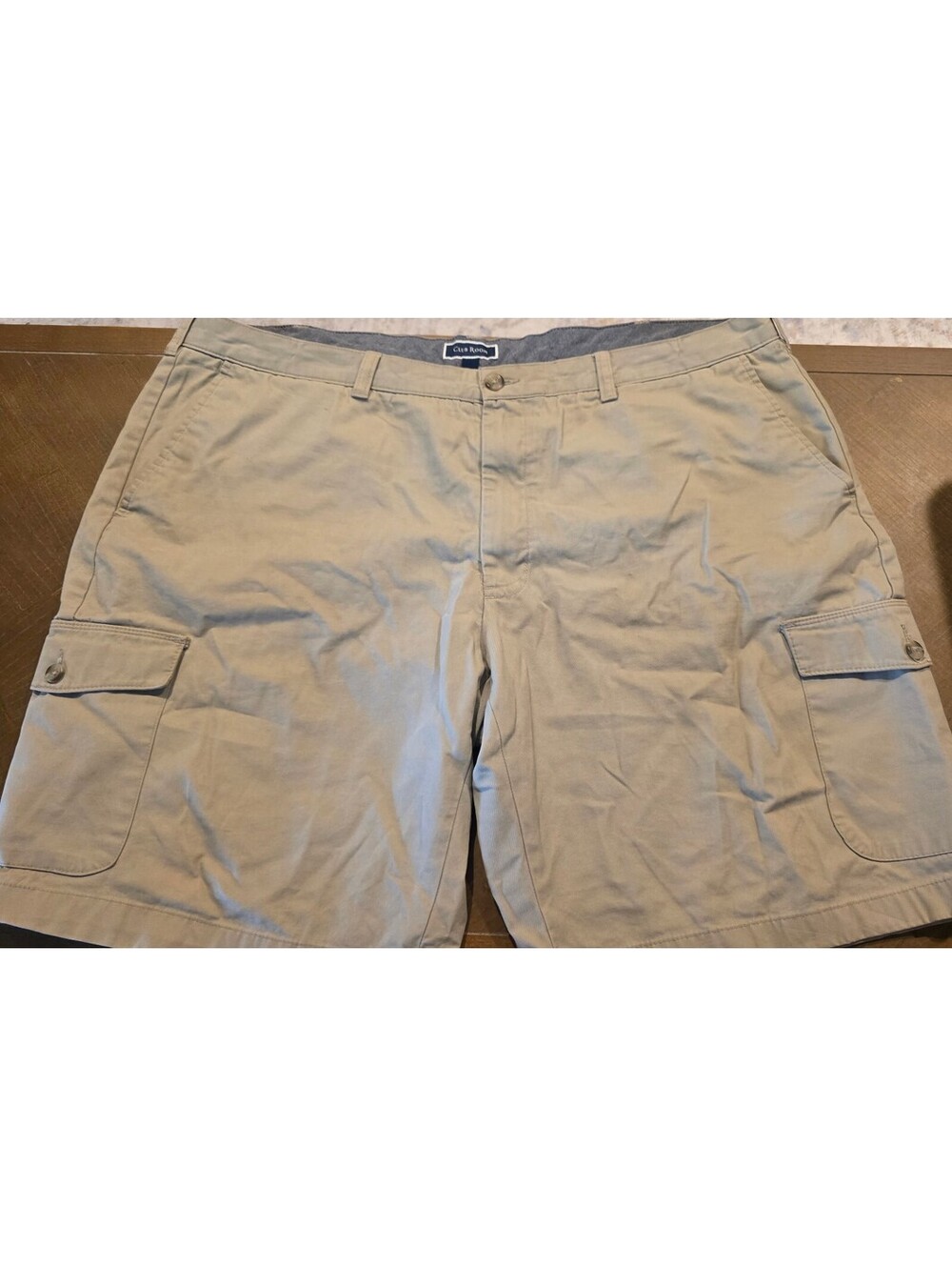 Club Room Men's Khaki Cotton Cargo Shorts Size 44